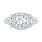 Rosec Jewels-Certified 7 MM Lab Grown Diamond Vintage Style Engagement Ring