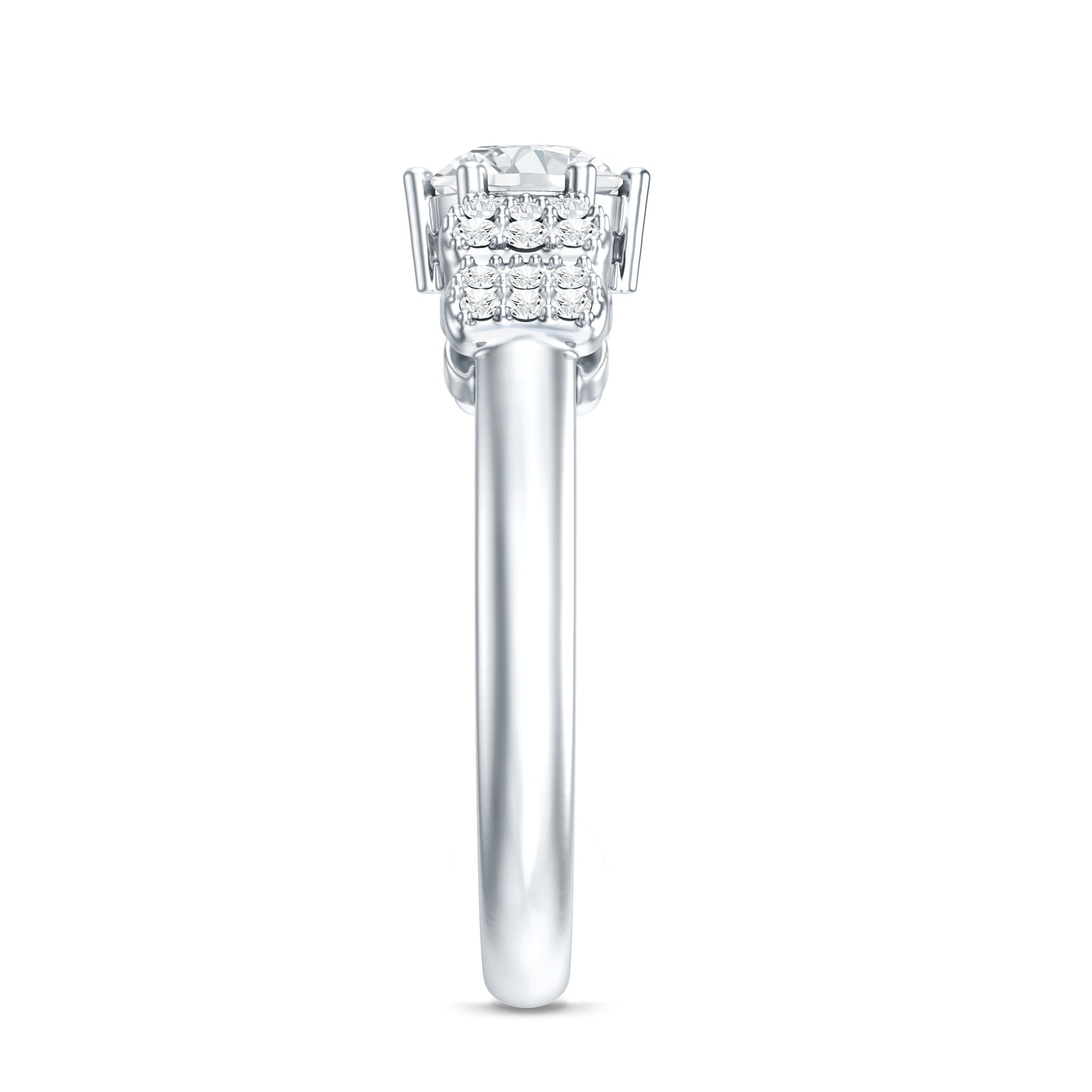 Certified Lab Grown Diamond Bow Engagement Ring Lab - ( EF-VS ) - Rosec Jewels