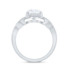 2 Carat Lab Grown Diamond Art Deco Engagement Ring Lab - ( EF-VS ) - Rosec Jewels