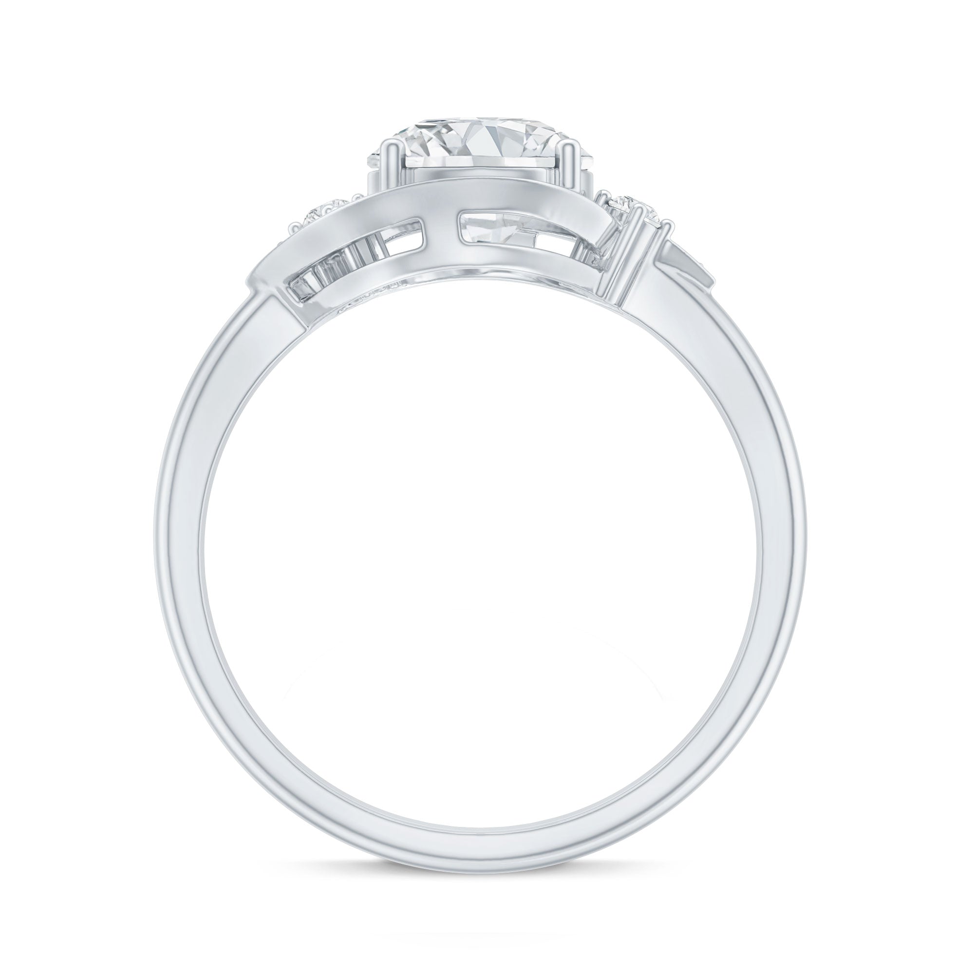 Rosec Jewels-2 Carat Lab Grown Diamond Bypass Engagement Ring