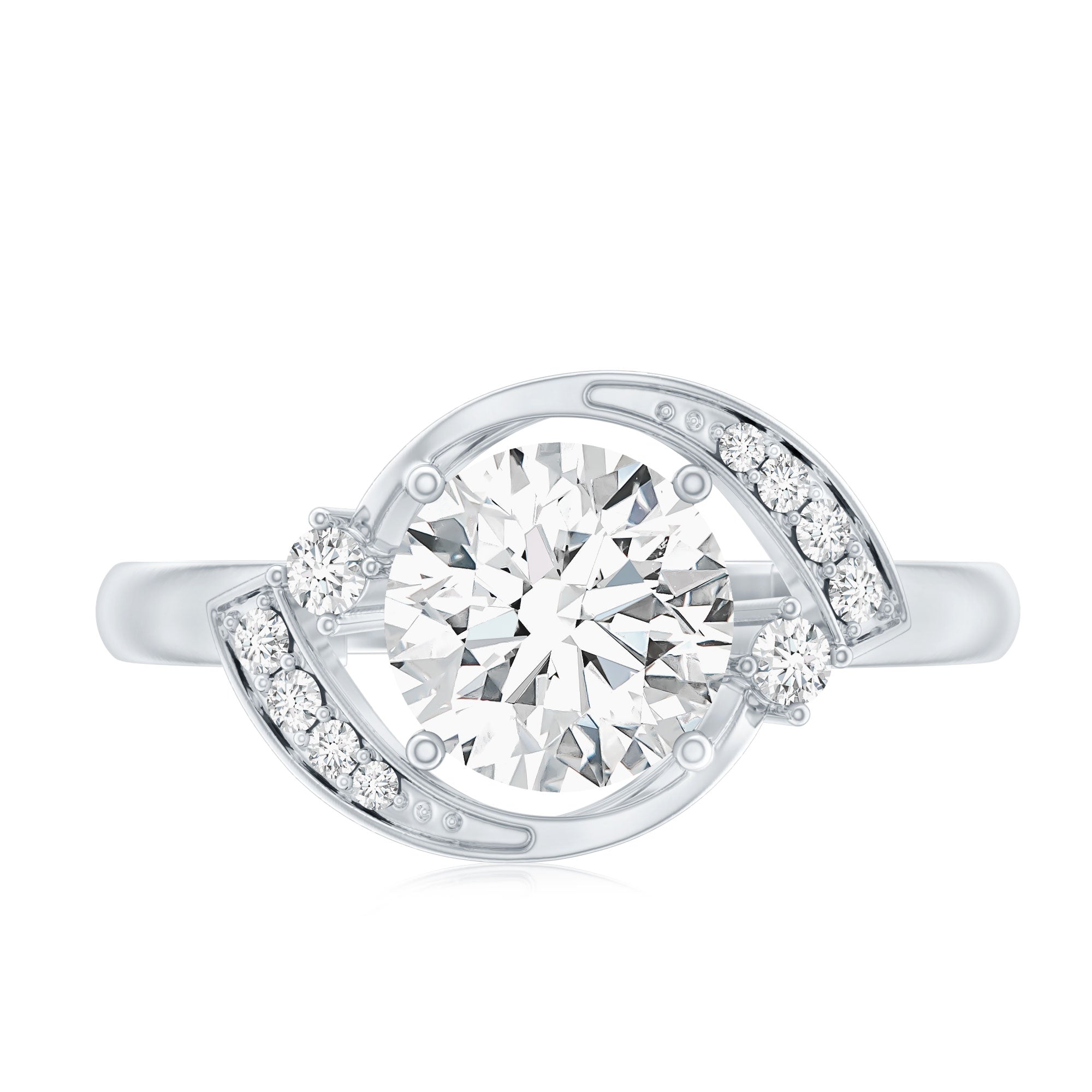Rosec Jewels-2 Carat Lab Grown Diamond Bypass Engagement Ring