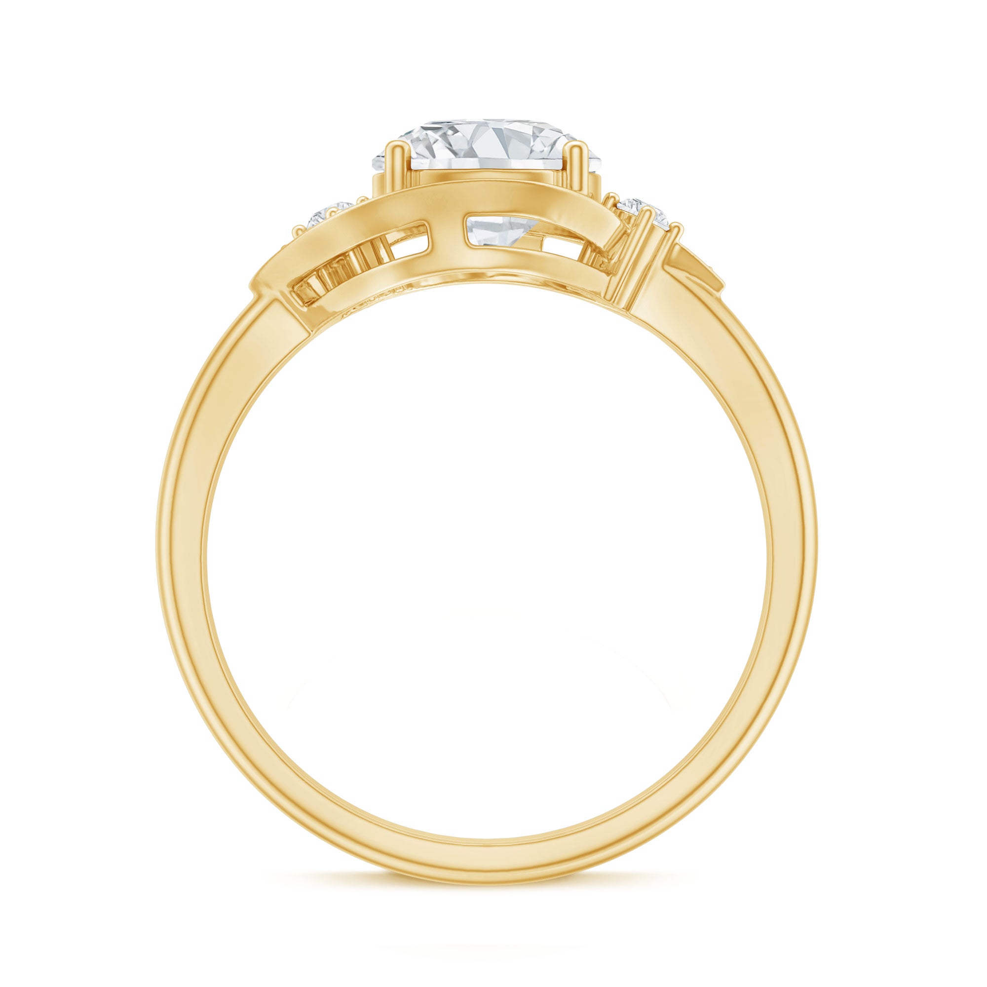 Rosec Jewels-2 Carat Lab Grown Diamond Bypass Engagement Ring