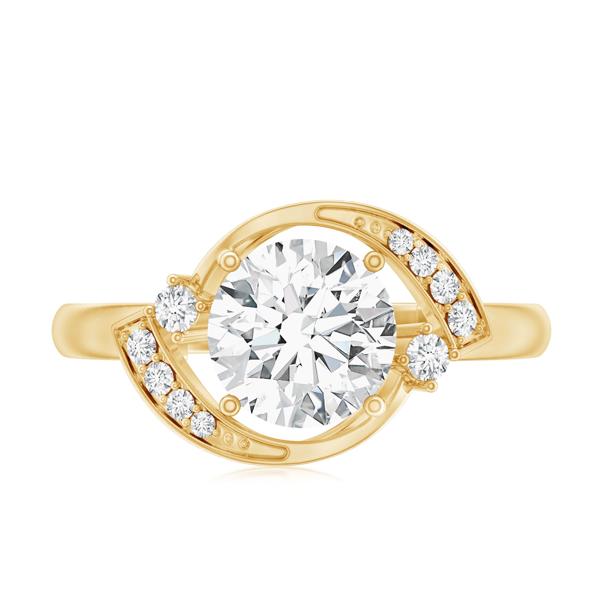Rosec Jewels-2 Carat Lab Grown Diamond Bypass Engagement Ring