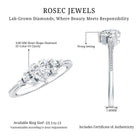 Lab Grown Diamond 6 MM Heart Shaped Engagement Ring Lab - ( EF-VS ) - Rosec Jewels