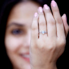 Lab Grown Diamond Teardrop Split Shank Engagement Ring Lab - ( EF-VS ) - Rosec Jewels
