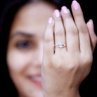 Lab Grown Diamond Teardrop Split Shank Engagement Ring Lab - ( EF-VS ) - Rosec Jewels