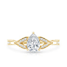 Lab Grown Diamond Teardrop Split Shank Engagement Ring Lab - ( EF-VS ) - Rosec Jewels