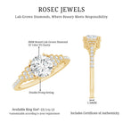 8 MM Lab Grown Diamond Retro Engagement Ring Lab - ( EF-VS ) - Rosec Jewels