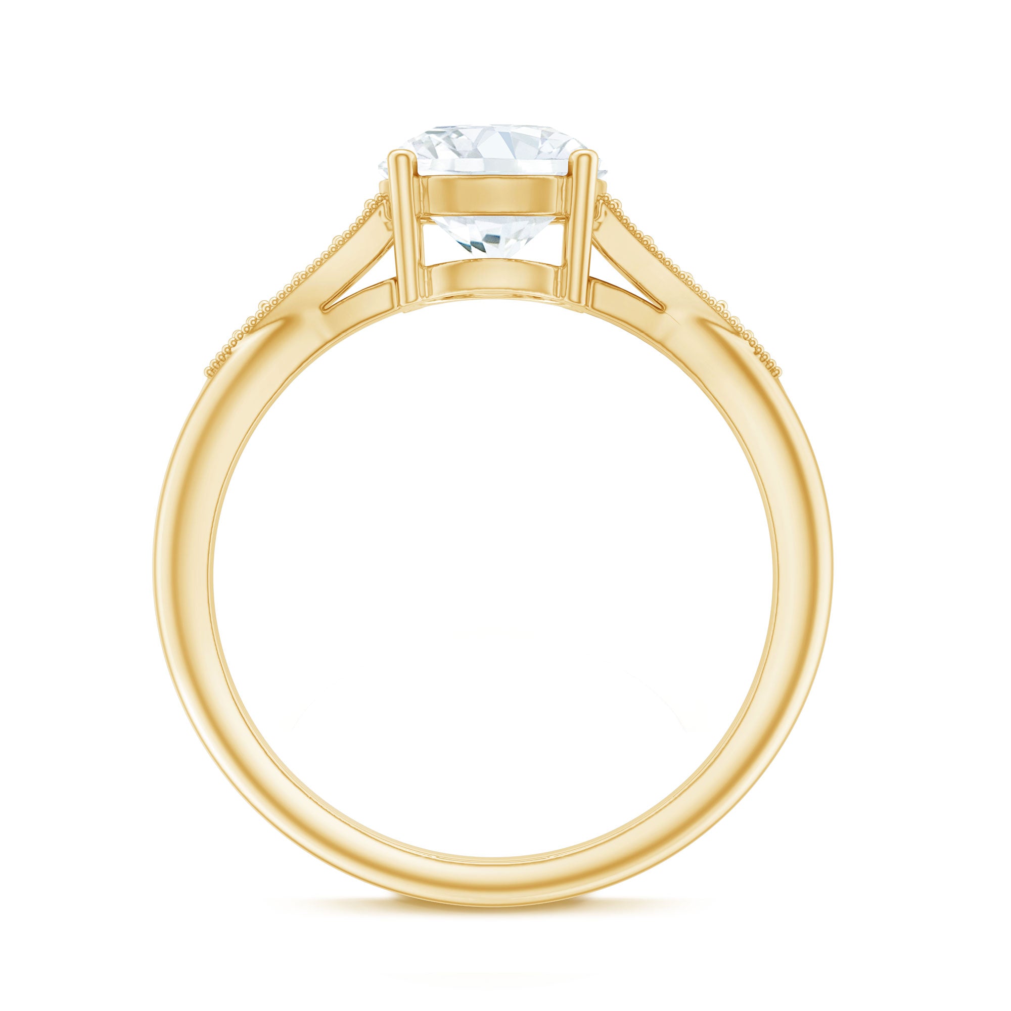 Rosec Jewels-Certified Lab Grown Diamond 8MM Classic Engagement Ring