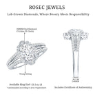 6X8 MM Oval Lab Grown Diamond Vintage Engagement Ring For Women Lab - ( EF-VS ) - Rosec Jewels