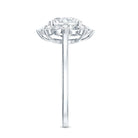 8 MM Lab Grown Diamond Statement Engagement Ring Lab - ( EF-VS ) - Rosec Jewels