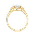 8 MM Lab Grown Diamond Statement Engagement Ring Lab - ( EF-VS ) - Rosec Jewels