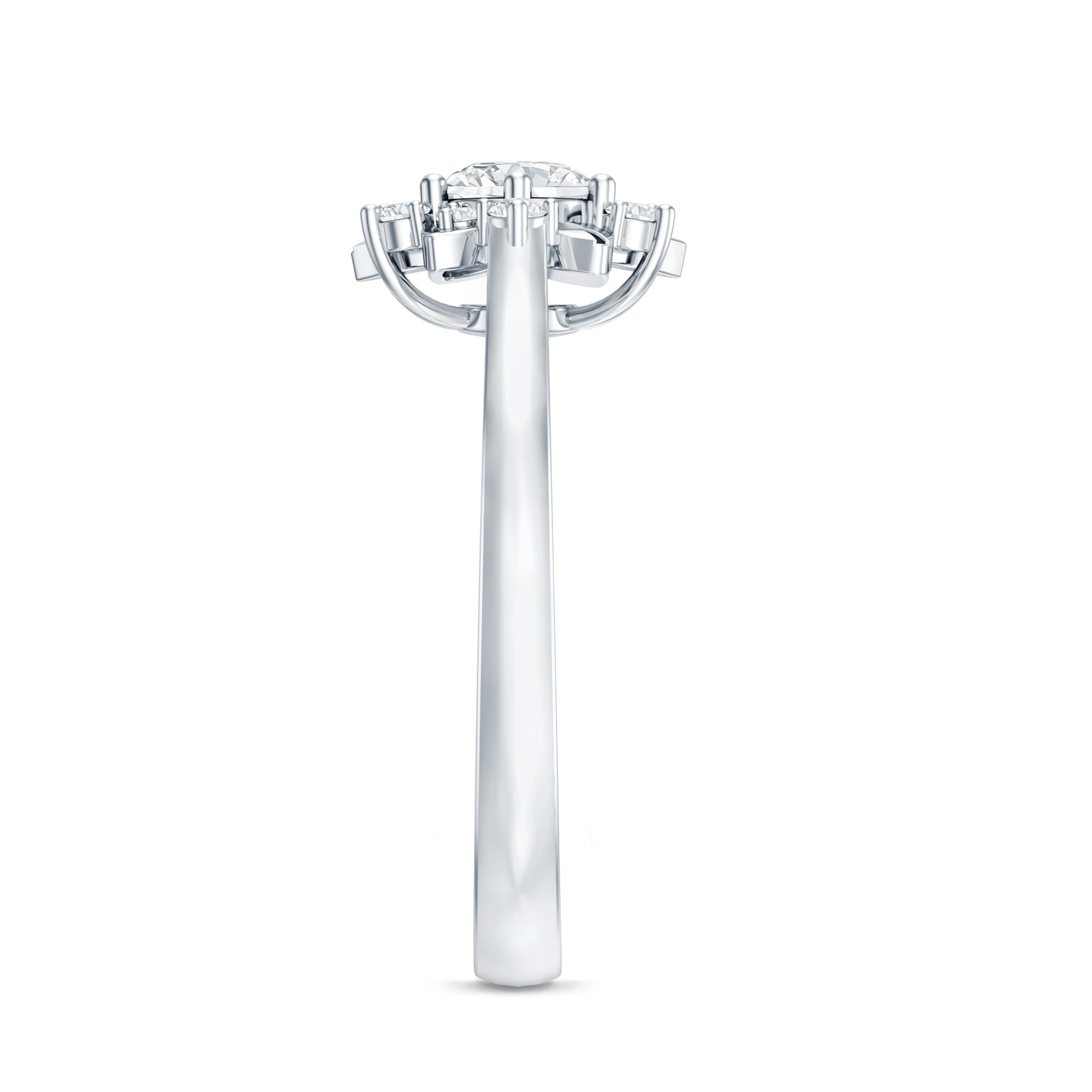 Certified Lab Grown Diamond Nature Engagement Ring Lab - ( EF-VS ) - Rosec Jewels