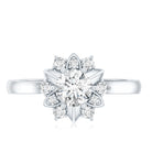 Certified Lab Grown Diamond Nature Engagement Ring Lab - ( EF-VS ) - Rosec Jewels