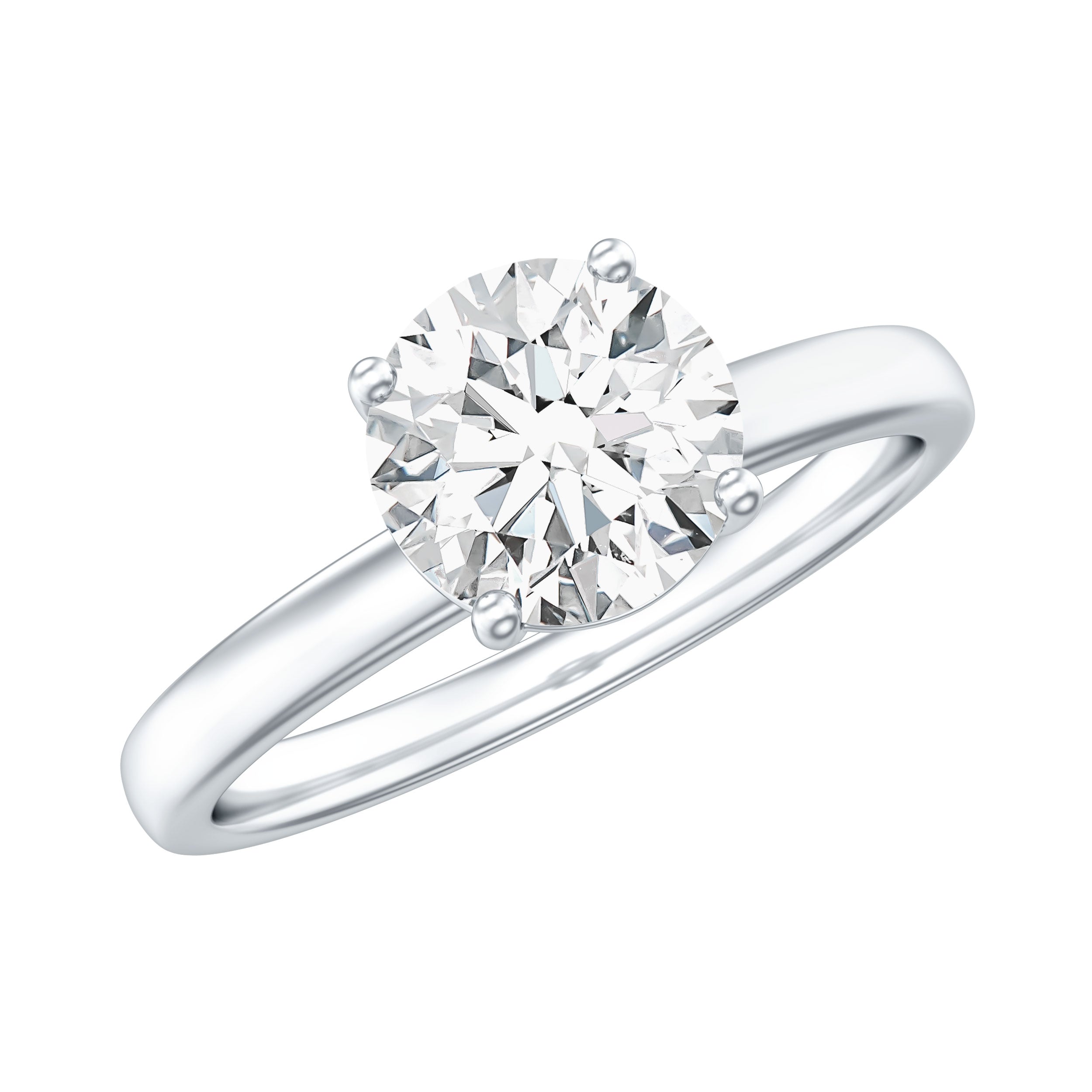 Lab Grown Diamond 1 Carat Engagement Ring For Women Lab - ( EF-VS ) - Rosec Jewels