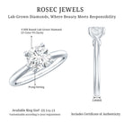 Certified Lab Grown Diamond 6 MM Circle Engagement Ring Lab - ( EF-VS ) - Rosec Jewels