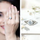 Certified 8 MM Round Lab Grown Diamond Celtic Engagement Ring Lab - ( EF-VS ) - Rosec Jewels