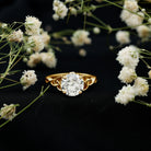 Certified 8 MM Round Lab Grown Diamond Celtic Engagement Ring Lab - ( EF-VS ) - Rosec Jewels