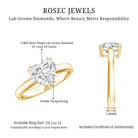 Certified Lab Grown Diamond Heart Engagement Ring 8 MM with Double Prong Lab - ( EF-VS ) - Rosec Jewels