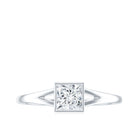 Certified Lab Grown Diamond 5 MM Solitaire Promise Ring Lab - ( EF-VS ) - Rosec Jewels