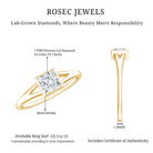 Certified Lab Grown Diamond 5 MM Solitaire Promise Ring Lab - ( EF-VS ) - Rosec Jewels