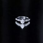Certified Lab Grown Diamond 6X8 MM Pear Shaped Engagement Ring Lab - ( EF-VS ) - Rosec Jewels