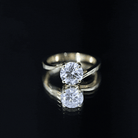 1 Carat Lab Grown Diamond Bypass Engagement Ring Lab - ( EF-VS ) - Rosec Jewels