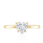 Certified 7 MM Lab Grown Diamond Heart Engagement Ring Lab - ( EF-VS ) - Rosec Jewels