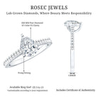 Lab Diamond 6X8 MM Pear Shape Engagement Ring With Side Stones Lab - ( EF-VS ) - Rosec Jewels