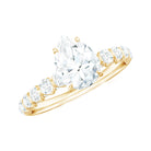 Rosec Jewels-1 CT Pear Cut Lab Grown Diamond Engagement Ring for Women