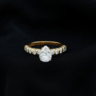 Rosec Jewels-1 CT Pear Cut Lab Grown Diamond Engagement Ring for Women