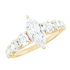 Rosec Jewels-Lab Created Diamond Marquise Engagement Ring With Side Stones