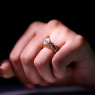 Rosec Jewels-Certified Diamond Vintage Looking Engagement Ring