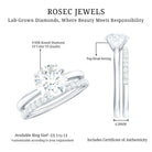 Rosec Jewels-Certified 8 MM Lab Grown Diamond Solitaire Wedding Ring Set