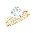 Rosec Jewels-Certified 8 MM Lab Grown Diamond Solitaire Wedding Ring Set