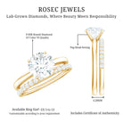 Rosec Jewels-Certified 8 MM Lab Grown Diamond Solitaire Wedding Ring Set