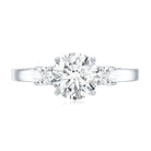 3 Stone Lab Grown Diamond Engagement Ring for Women Lab - ( EF-VS ) - Rosec Jewels
