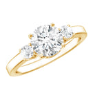 3 Stone Lab Grown Diamond Engagement Ring for Women Lab - ( EF-VS ) - Rosec Jewels