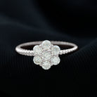 Rosec Jewels-Lab Created Diamond Flower Engagement Ring for Her
