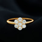 Rosec Jewels-Lab Created Diamond Flower Engagement Ring for Her