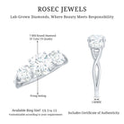 Rosec Jewels-Lab Grown Diamond Three Stone Engagement Ring with Crossover Shank