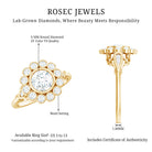Rosec Jewels-Lab Created Diamond Flower Engagement Ring for Women