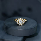 Rosec Jewels-Lab Created Diamond Flower Engagement Ring for Women