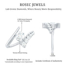 Rosec Jewels-Certified Lab Grown Diamond Bypass Engagement Ring for Women