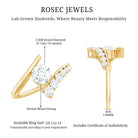Rosec Jewels-Certified Lab Grown Diamond Bypass Engagement Ring for Women