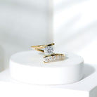 Rosec Jewels-Certified Lab Grown Diamond Bypass Engagement Ring for Women