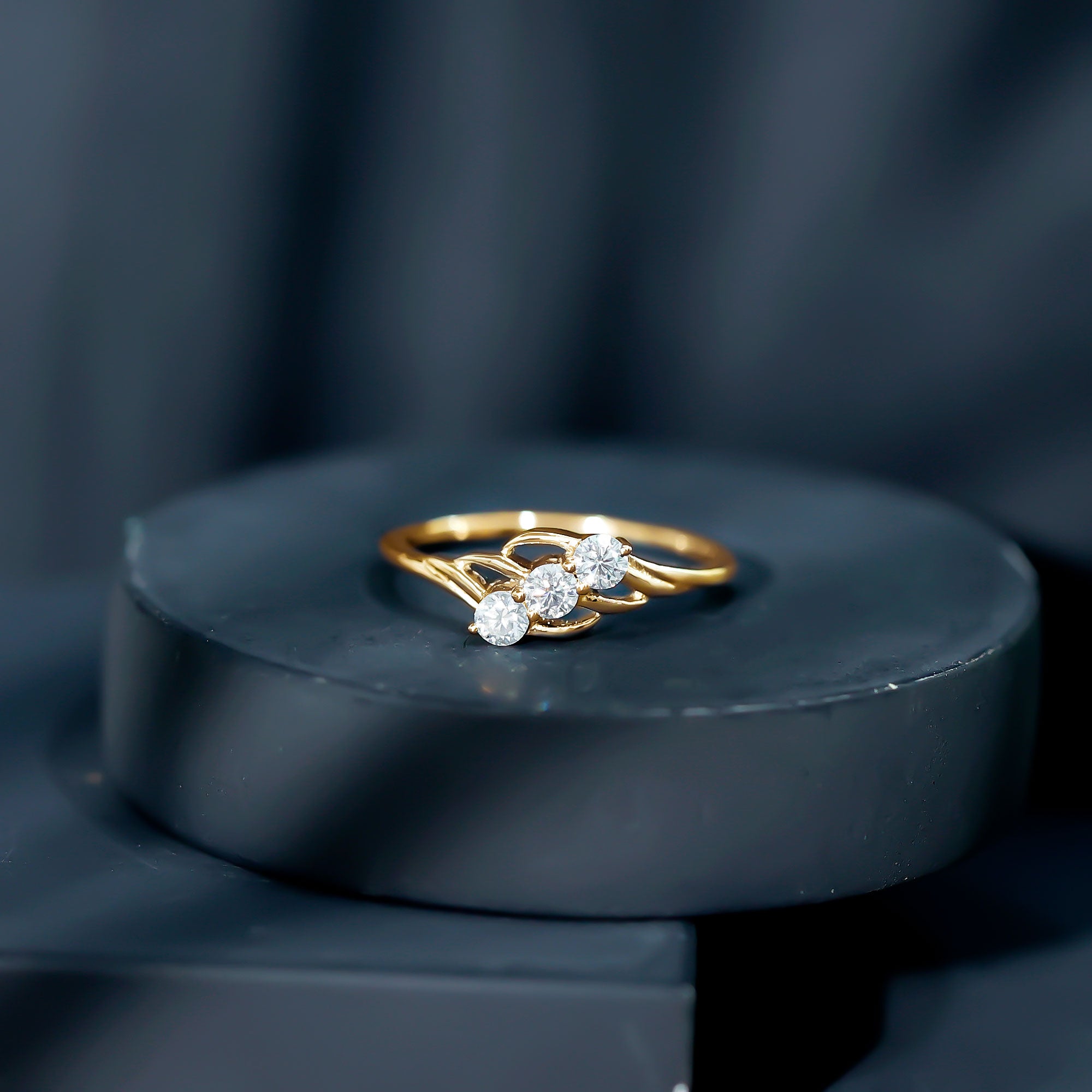 Rosec Jewels-Certified Lab Grown Diamond Three Stone Proposal Ring