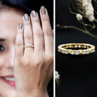 Rosec Jewels-Lab Created Diamond Full Eternity Band Ring for Women