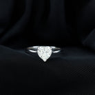 1 Carat Diamond Heart Ring For Women Lab - ( EF-VS ) - Rosec Jewels