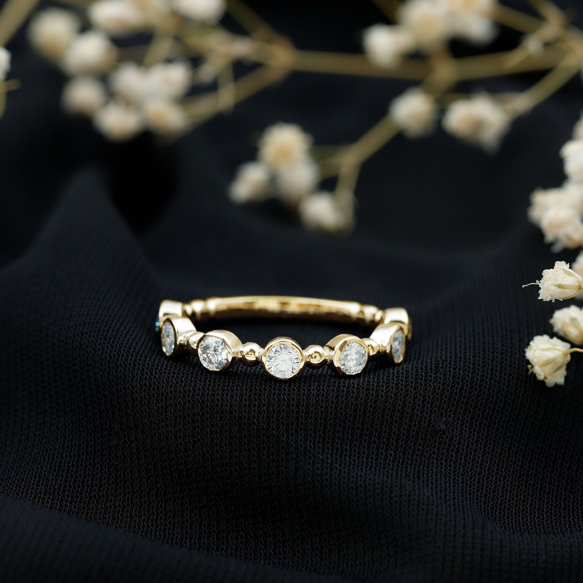 Rosec Jewels-Bezel Set Lab Grown Diamond Wedding Anniversary Band